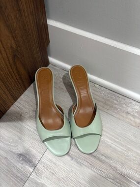 STAUD Brigitte Mules Pale Jade